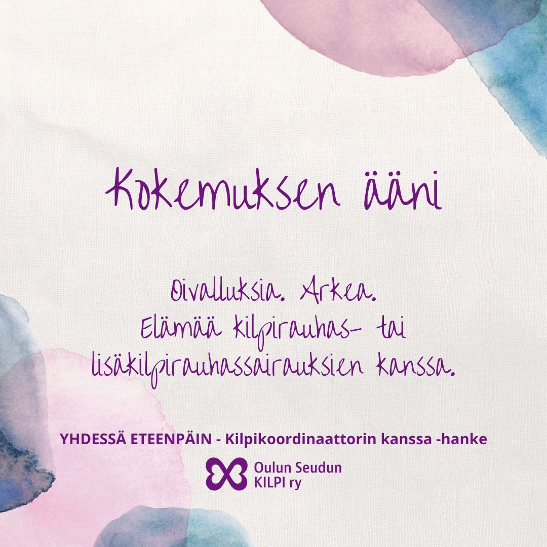 violettipohjainen yhdistyksen mainoskuva