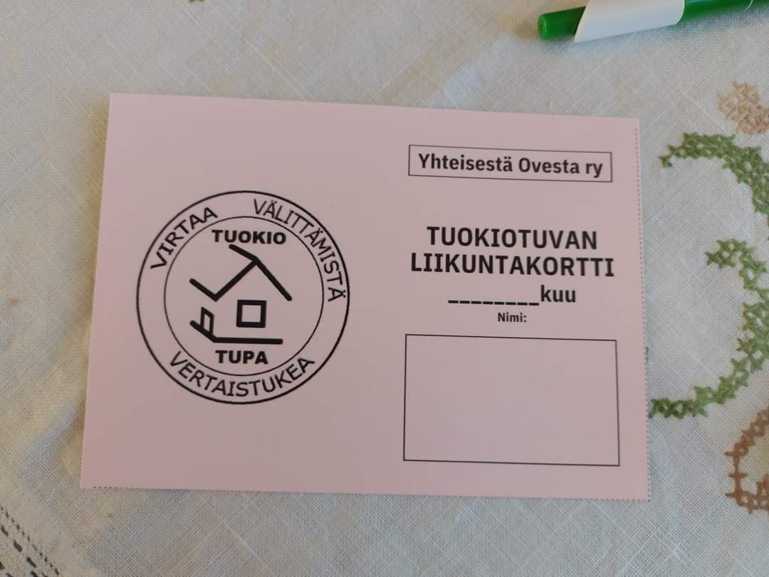 Tuokiotuvan liikuntakortti